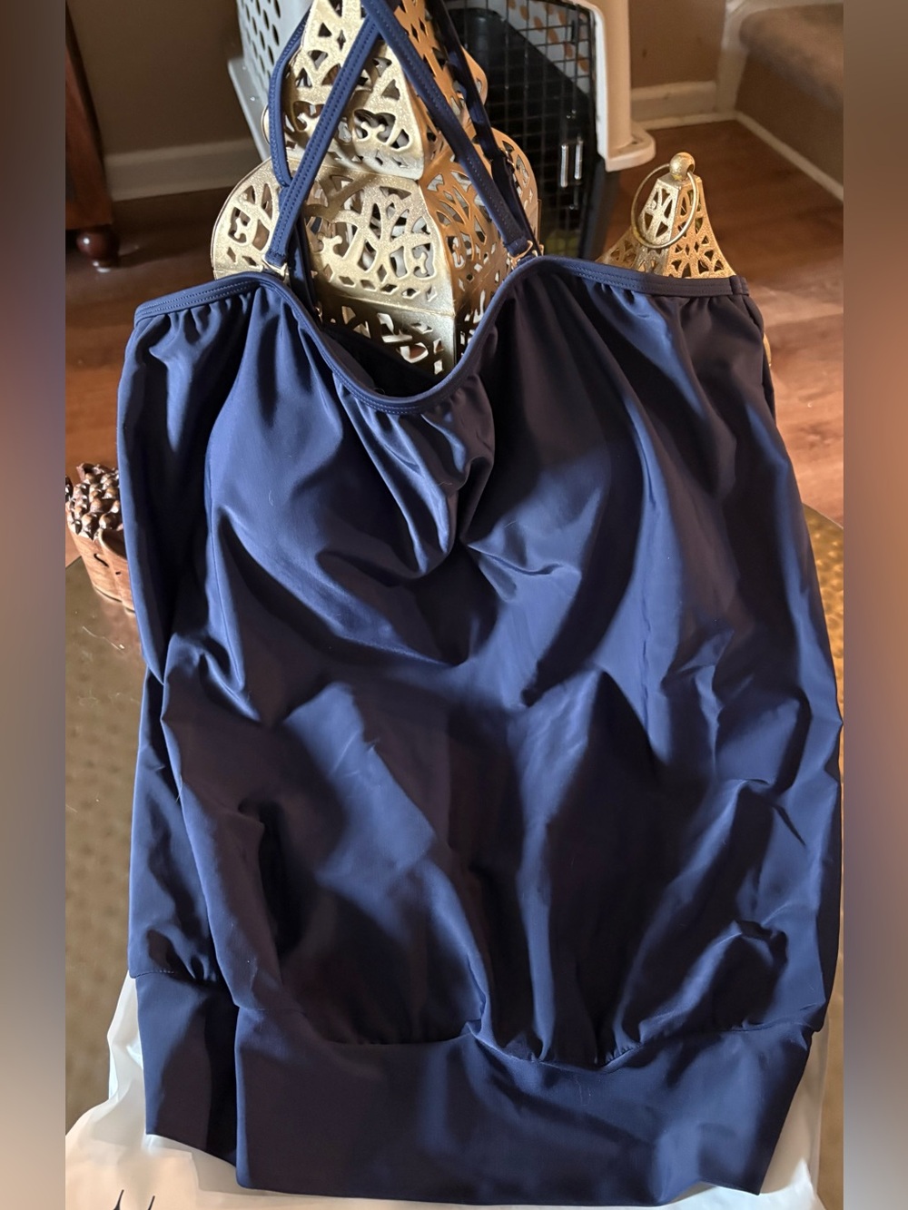 Ocean Blues Navy Blue Tankini Top